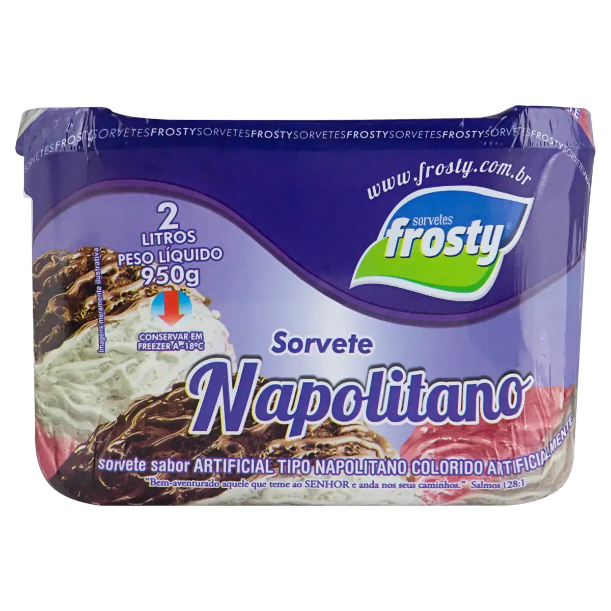 Sorvete Napolitano Sorvetes Frosty Pote 2l