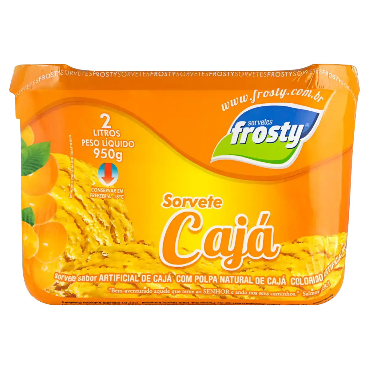Sorvete Cajá Sorvetes Frosty Pote 2l