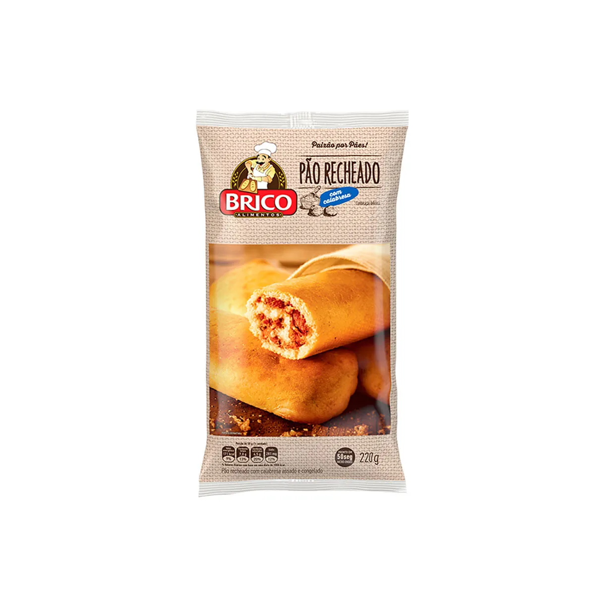 Pao Recheado Brico Bread Calabresa