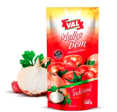Molho De Tomate Tradicional Sachet 340g Val