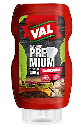 Ketchup Premium Tradicional 400g Top Down Val