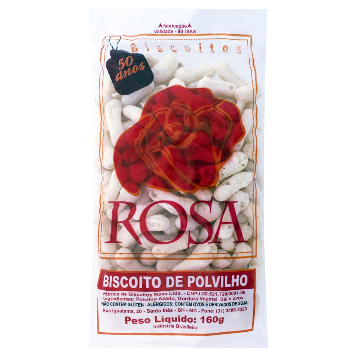 Biscoito De Polvilho Rosa Pacote 160g