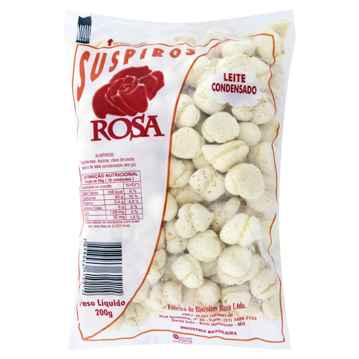 Suspiro Leite Condensado Rosa Pacote 200g
