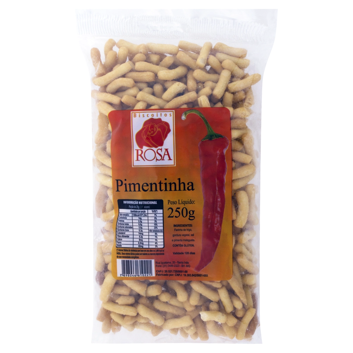 Salgadinho Pimentinha Rosa Pacote 250g
