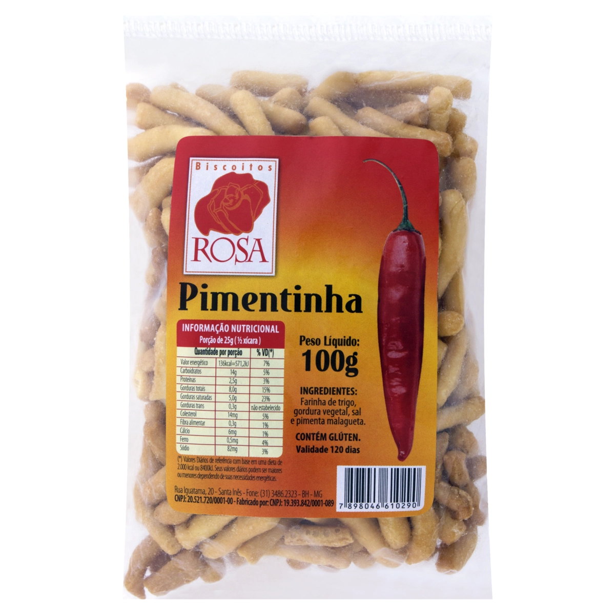 Salgadinho Pimentinha Rosa Pacote 100g