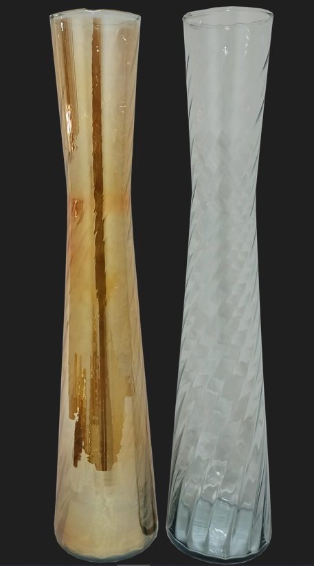Vaso Solitario Conico Color Canelado 65 910132 Crystalis
