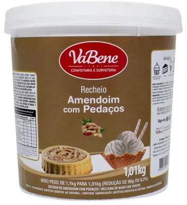 Recheio Amendoim C/pedacos Vabene Bd 1,1 Kg
