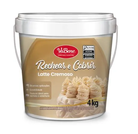 Rechear E Cobrir Latte Cremoso Vabene 4kg