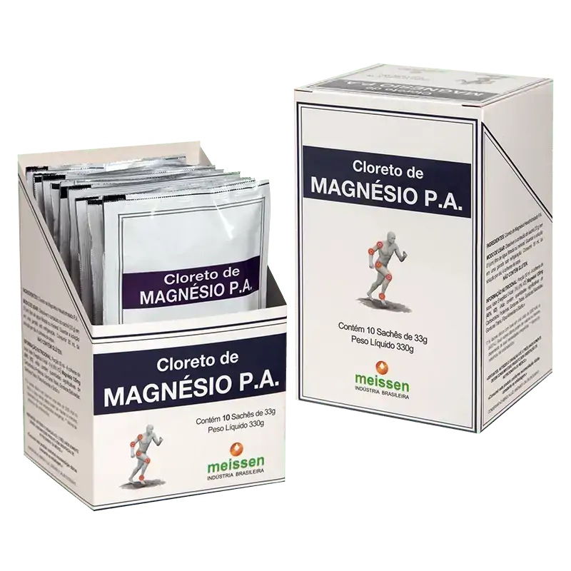 CLORETO DE MAGNÉSIO P.A. MEISSEN CAIXA COM 10 SACHÊS DE 33g