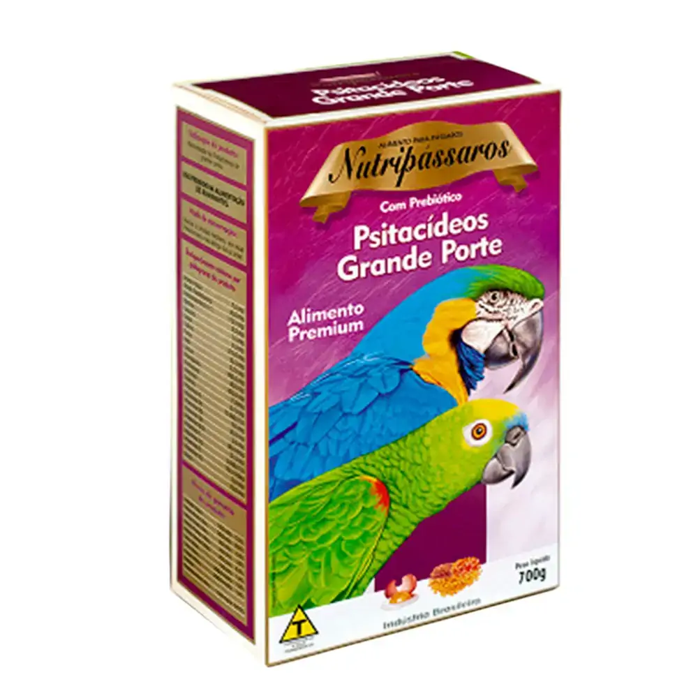 Ração para Psitacídeos de Grande Porte Nutripássaros Premium 700g