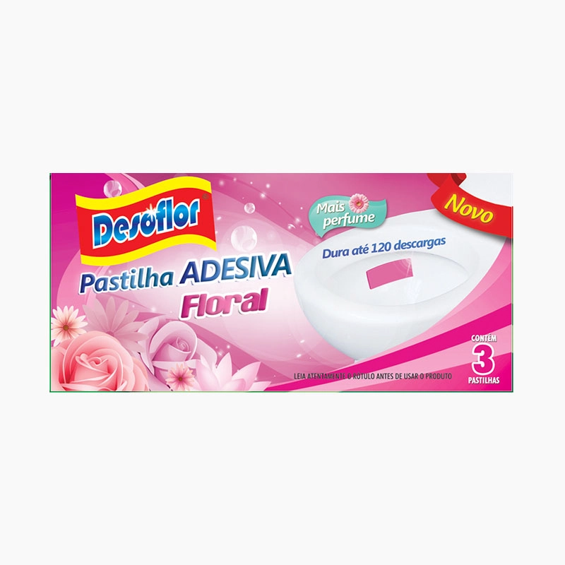 Pastilha Adesiva Desoflor Floral C/3