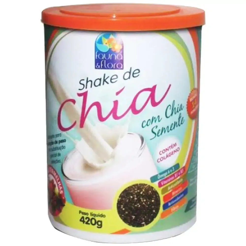 Shake Chia Colageno 420g Fauna Alimentos