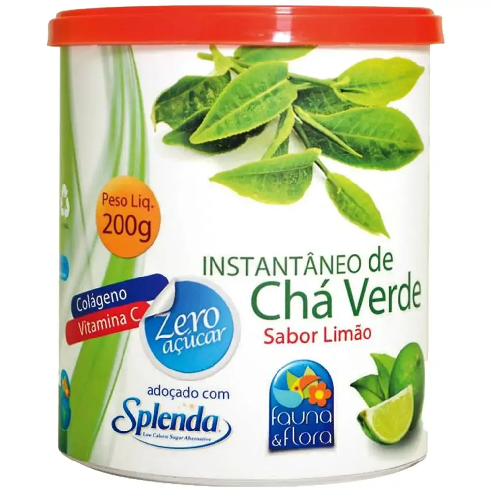 Cha Verde Limao Zero 200g Fauna Alimentos