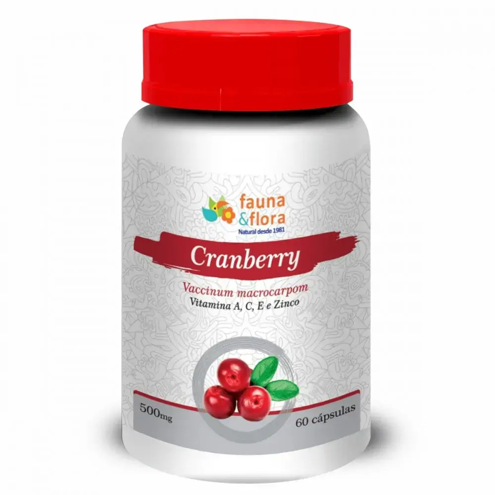 Cranberry Vitamina A, C, E e Zinco 500mg 60Caps