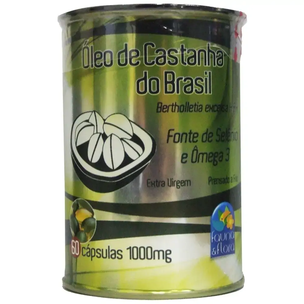 Oleo De Castanha Do Brasil 1000mg 60caps Fauna E Flora