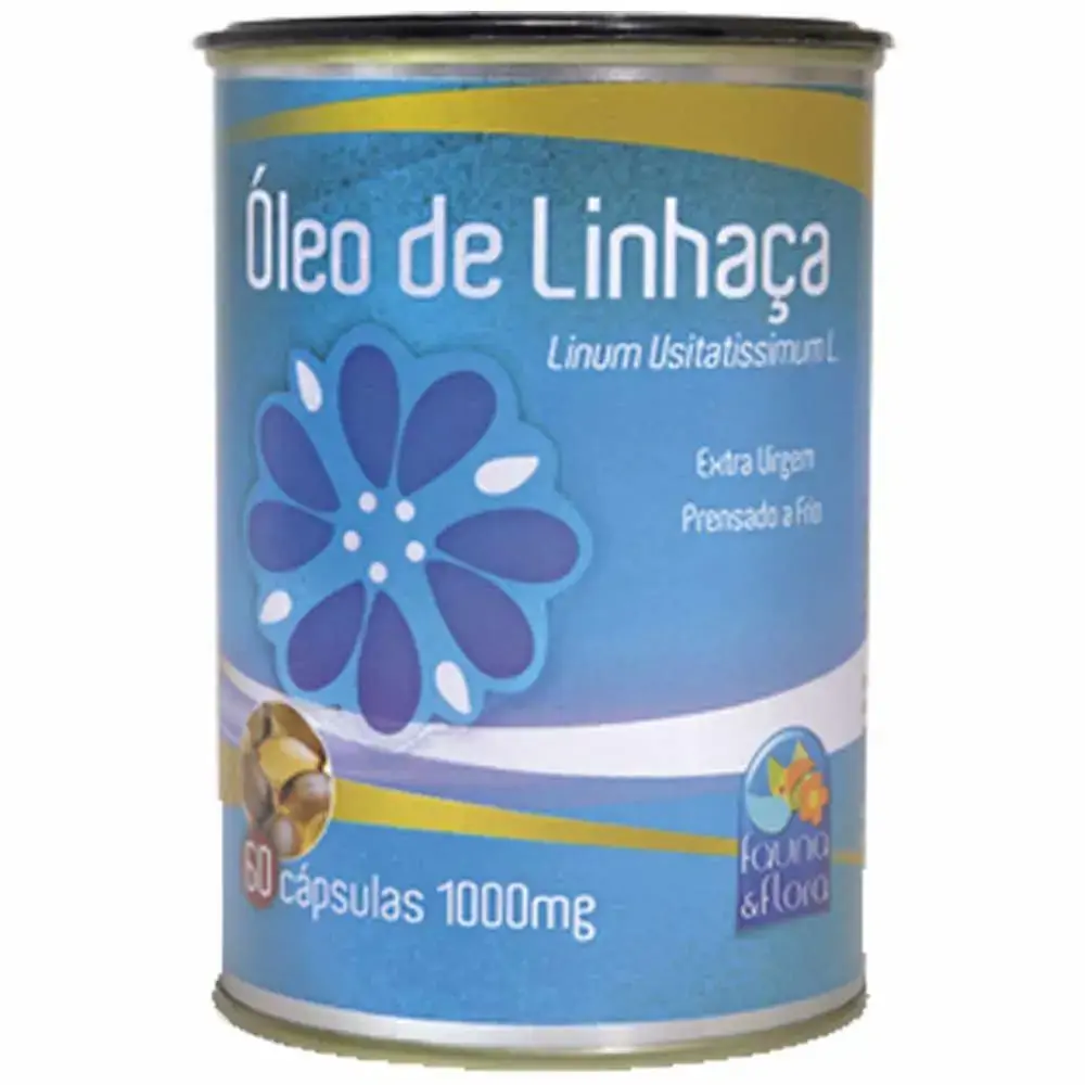 óleo De Linhaça Dourada 1000mg 60cps .