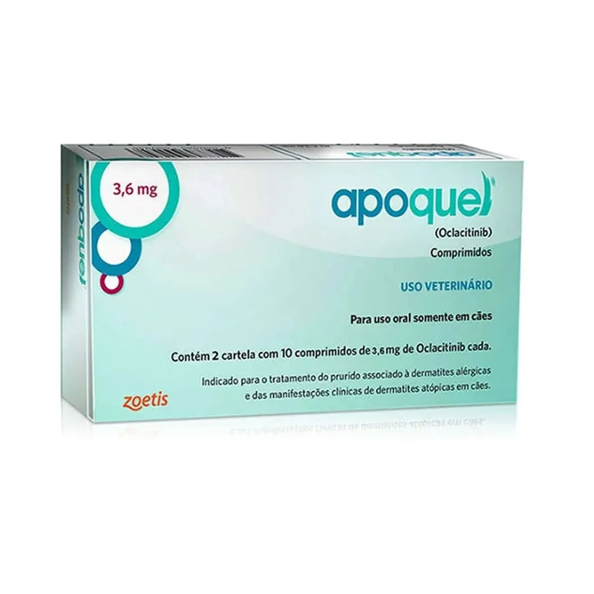 Apoquel Dermatológico Zoetis para Cachorro 3,6mg 20 Comprimidos