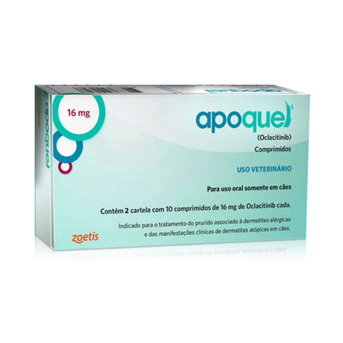 Apoquel Dermatológico Zoetis para Cachorro 16mg 20 Comprimidos