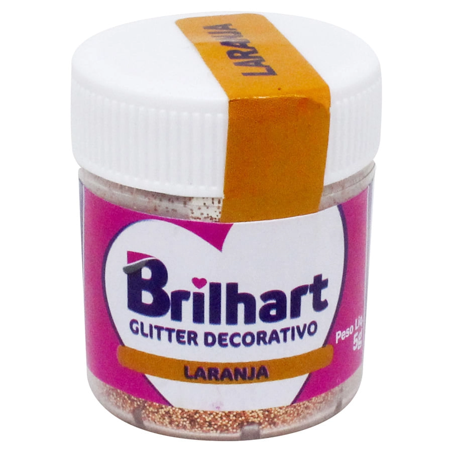 Po P. Decor Glitter Laranja 5g Brilhart