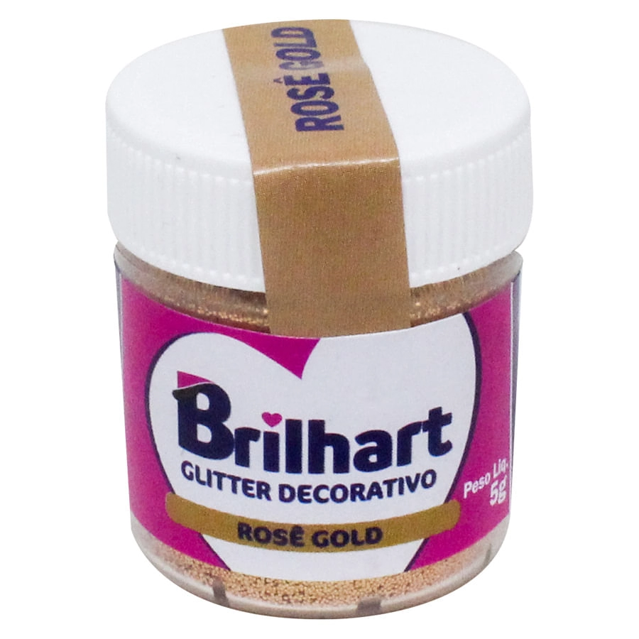 Po P. Decor Glitter Rosê Gold 5g Brilhart