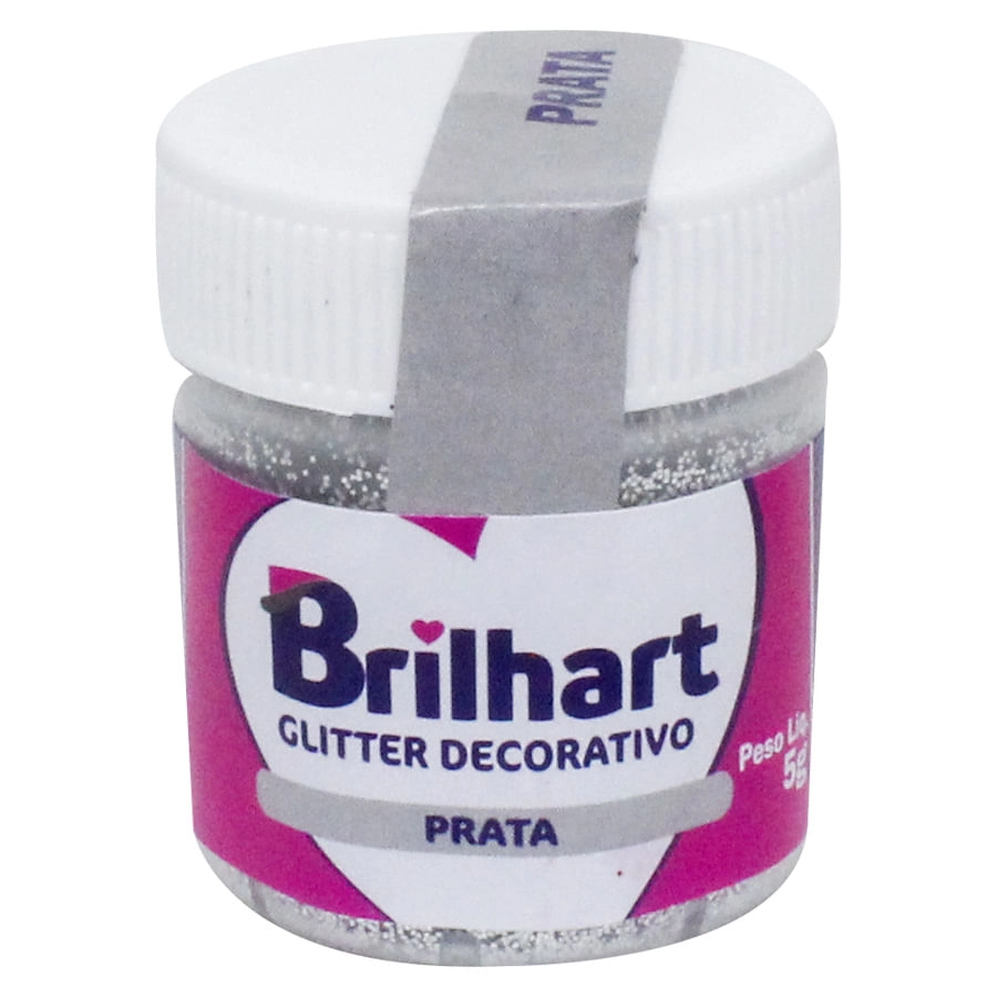 Po P. Decor Glitter Prata 5g Brilhart