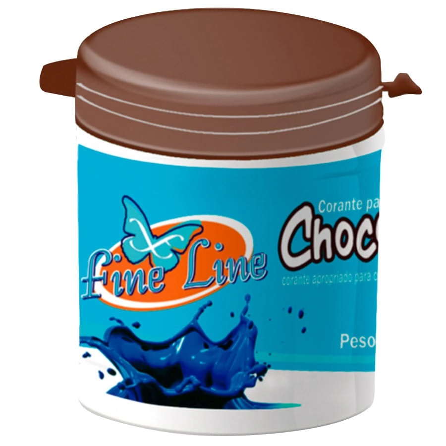 Corante Lip P/choco Gel Azul An 20g Fine Line