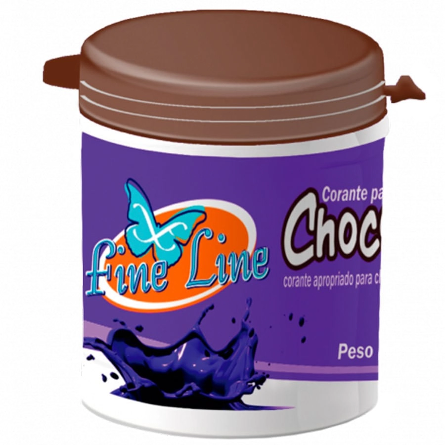 Corante Lip P/choco Gel Violeta 20g Fine Line
