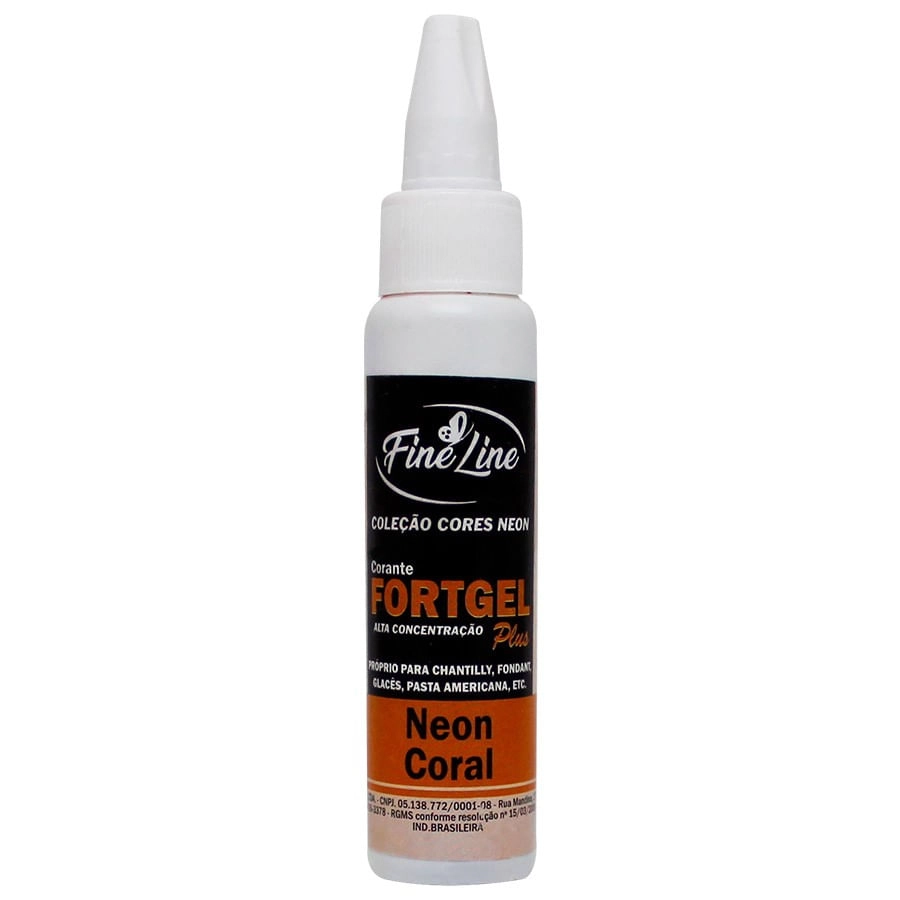 Corante Forte Em Gel Coral Neon 30g Fine Line