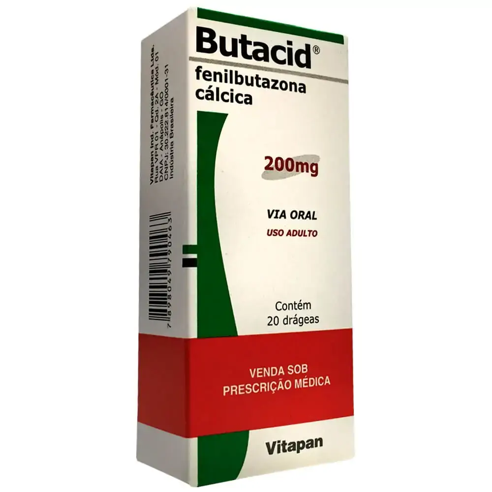 Butacid 200 Mg 20 Drágeas Vitapan Similar