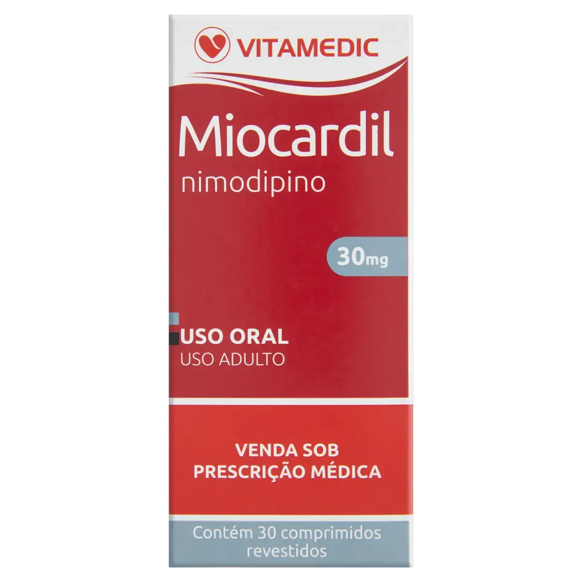 Miocardil 30mg Vitamedic Caixa 30 Comprimidos Revestidos
