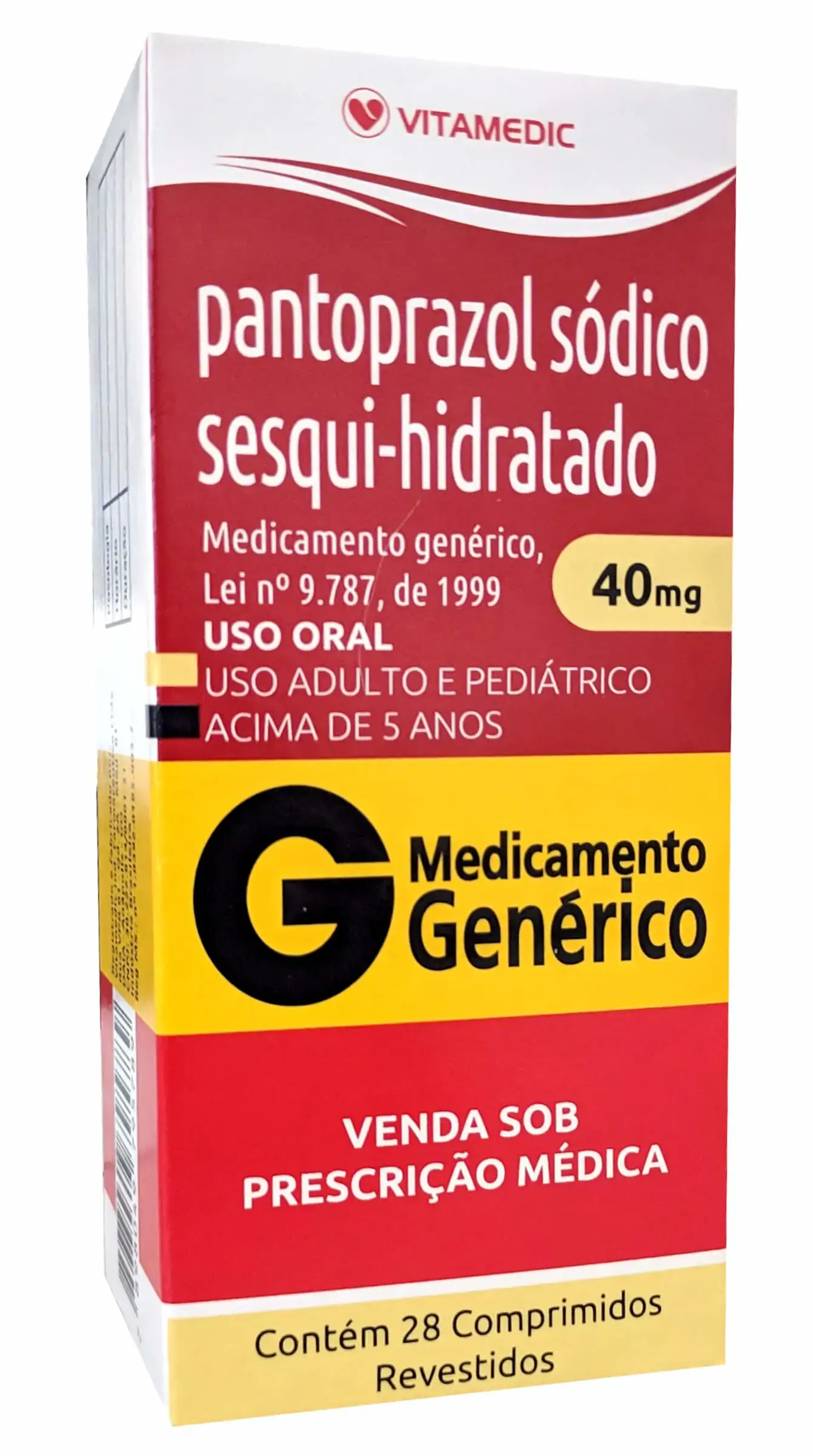 Pantoprazol Sodico Sesquihidratado 40mg Cx 28 Com Rev Lib Re
