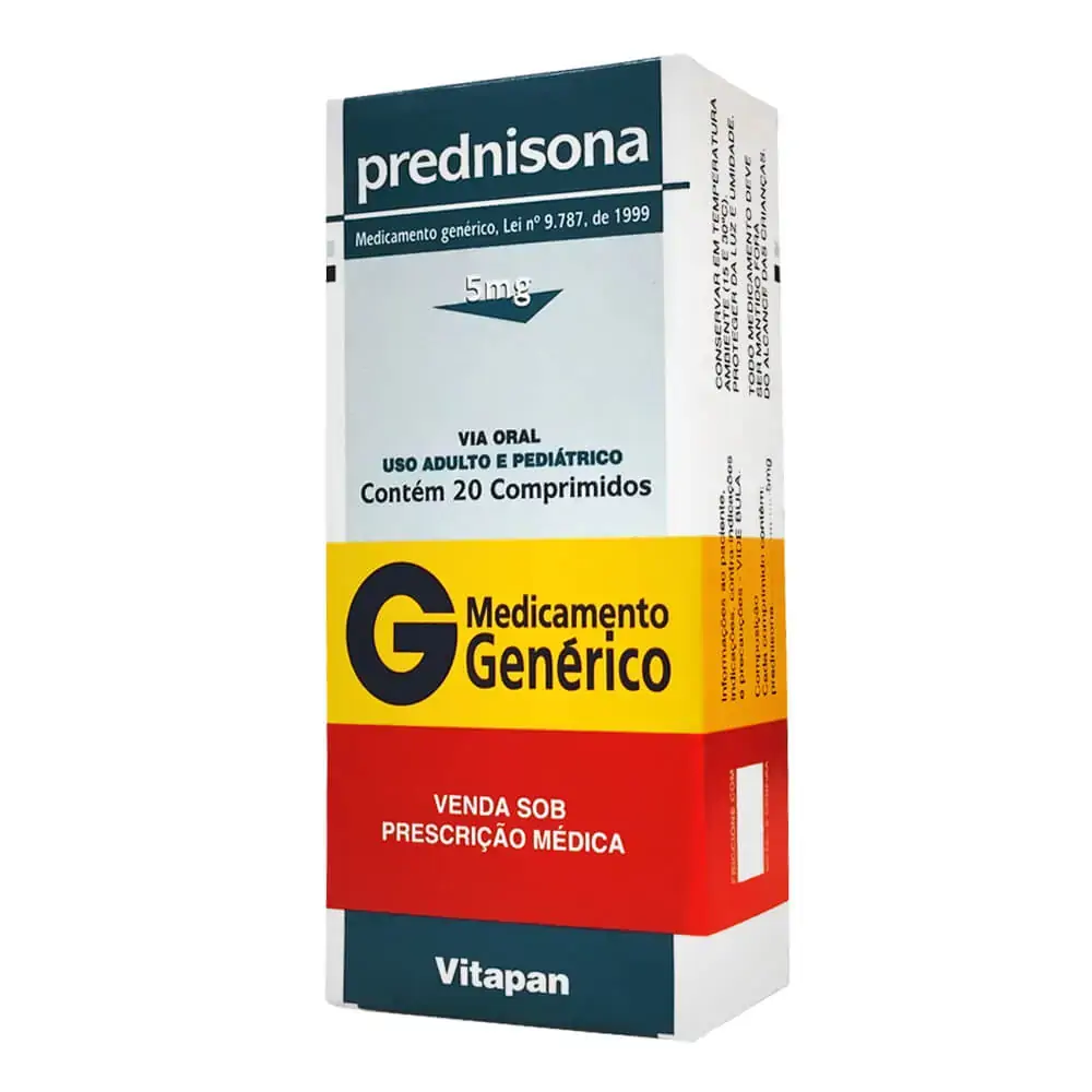 Prednisona 5mg Cx 20 Comp