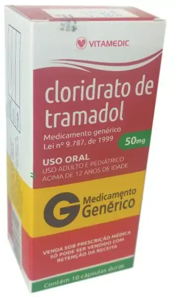 Cloridrato De Tramadol 50mg Cx 10 Cap