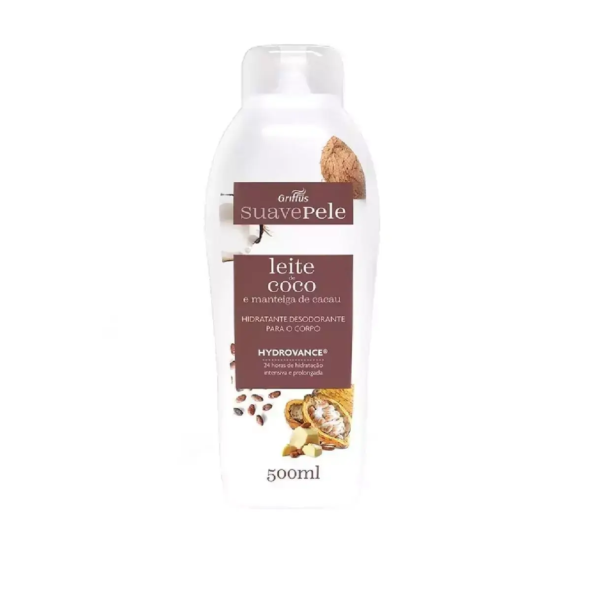 Hidratante Corporal Leite de Coco e Manteiga de Cacau Suave Pele Griffus 500ml