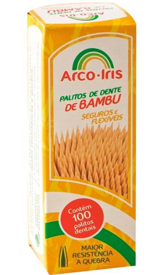 Palito Dente Arco Iris 100/1un