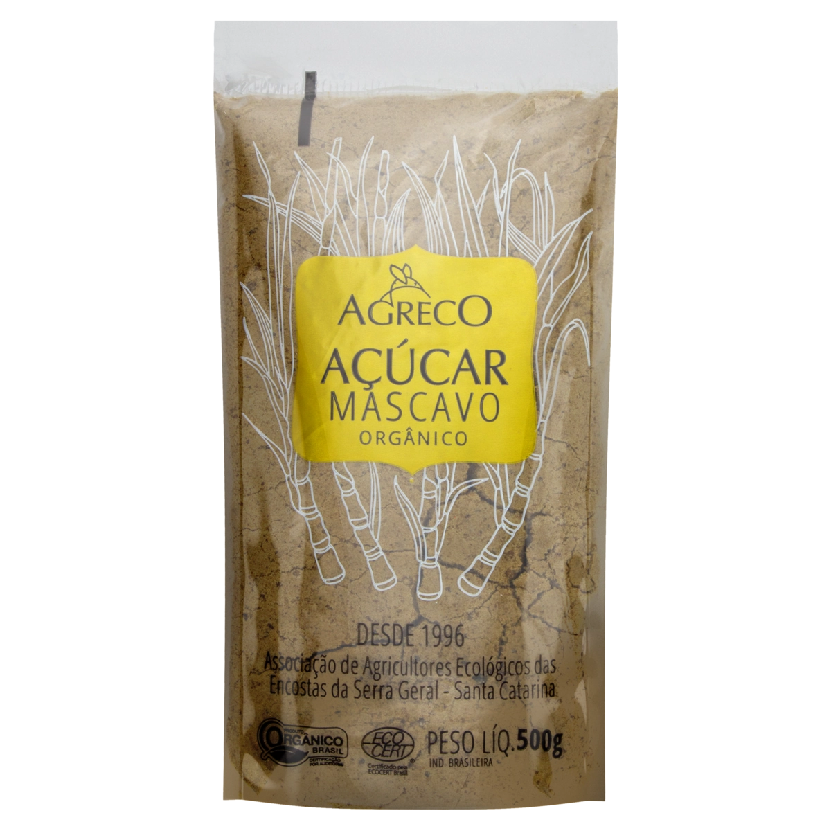 Açúcar Mascavo Orgânico Agreco Pacote 500g