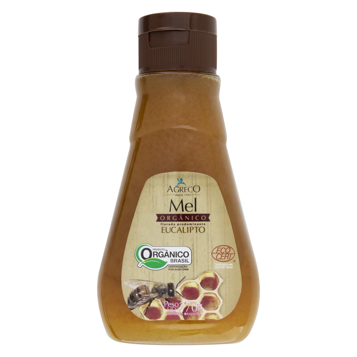 Mel Florada De Eucalipto Orgânico Agreco Squeeze 270g