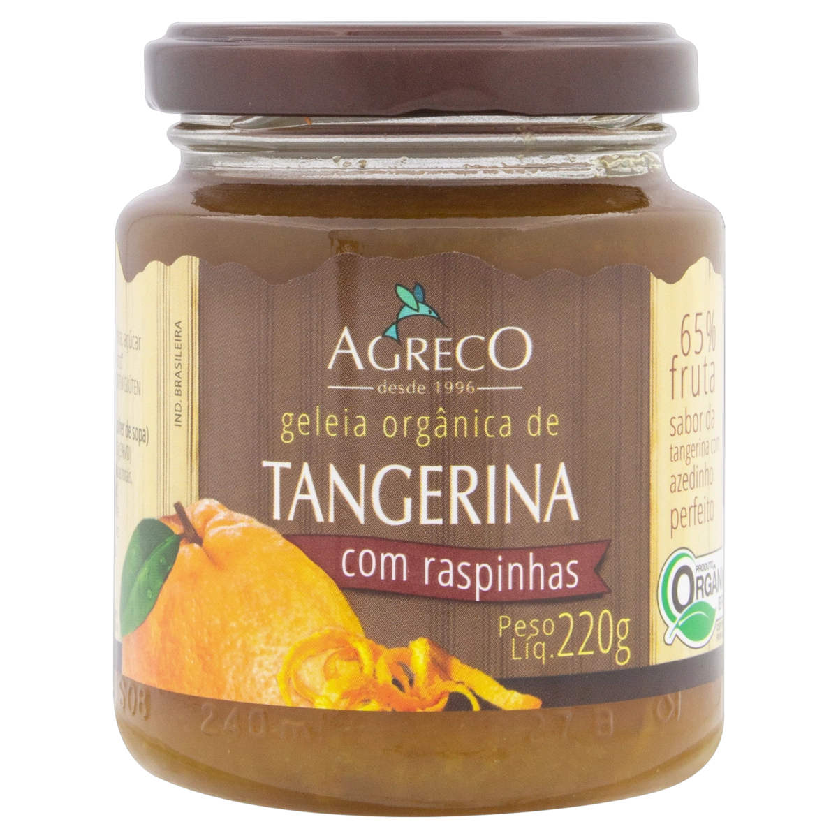 Geleia Orgânica Tangerina Agreco Vidro 220g