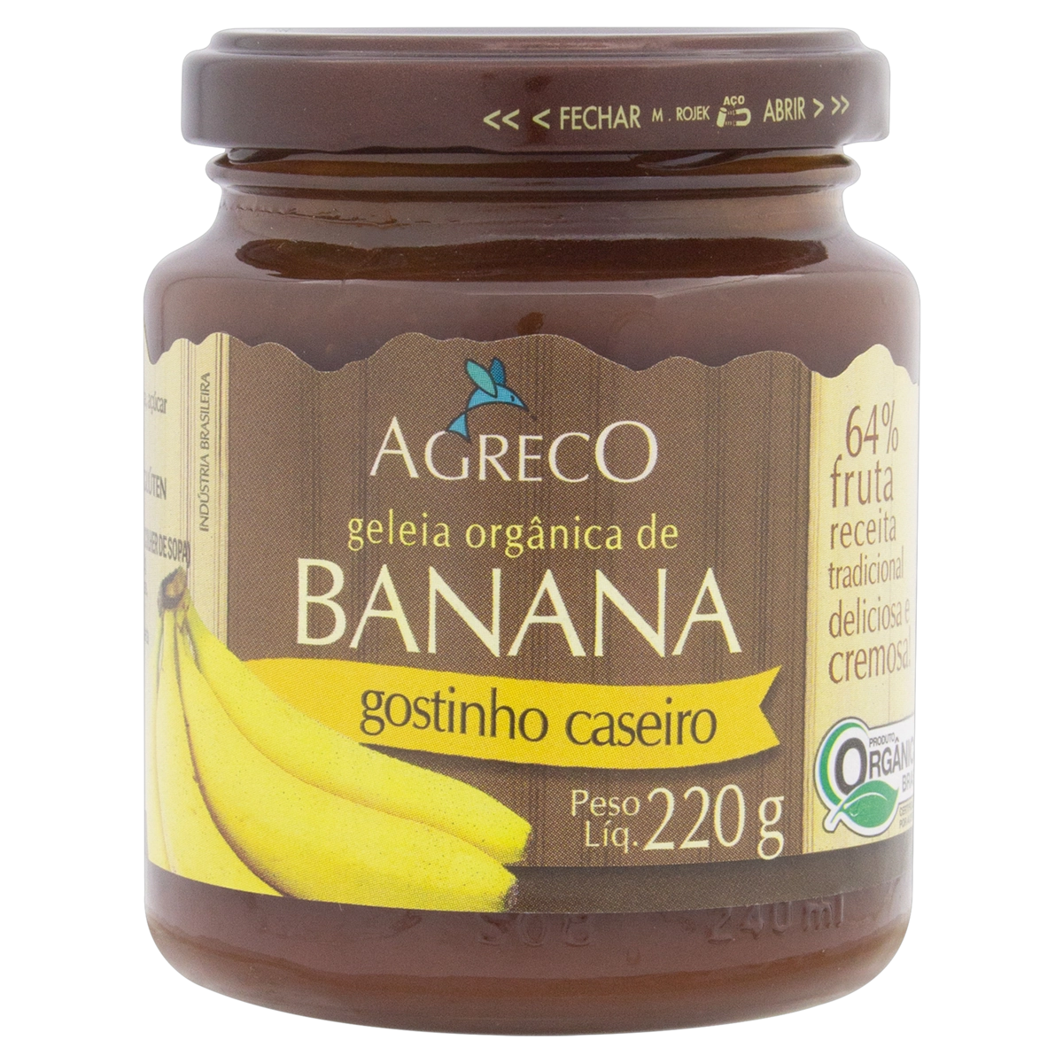 Geleia Orgânica Banana Agreco Vidro 220g