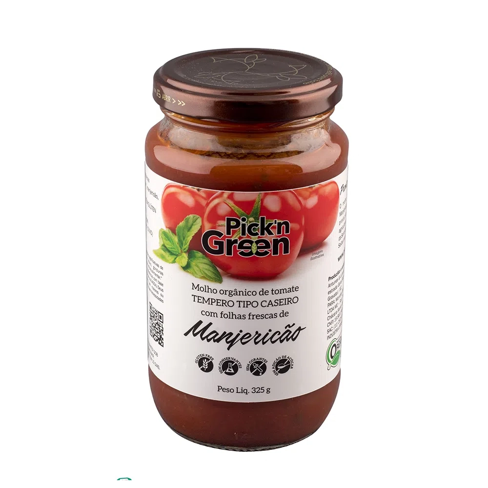 Molho Tomate Pick N Green Manjericao 325g