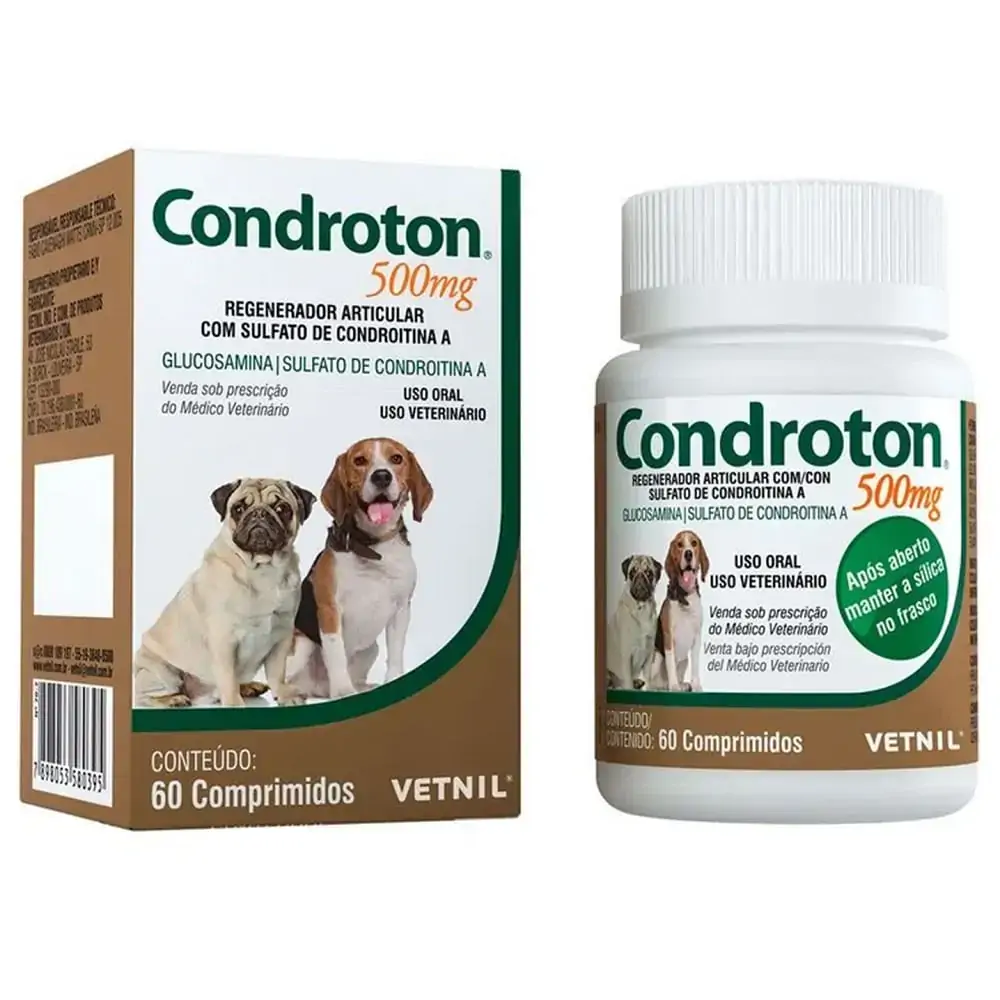 Regenerador Condroton 60 Comprimidos Vetnil 500mg