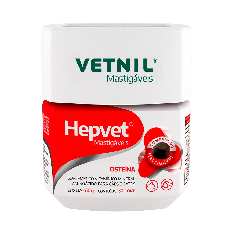 Supl.hepvet Mastigaveis 30comp