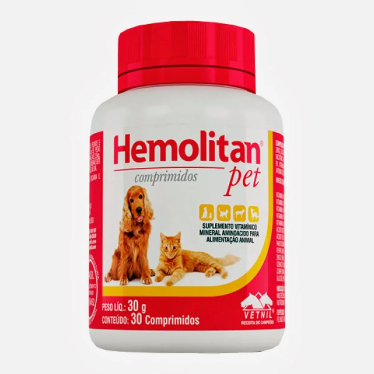 Hemolitan Pet 30 Comprimidos Vetnil