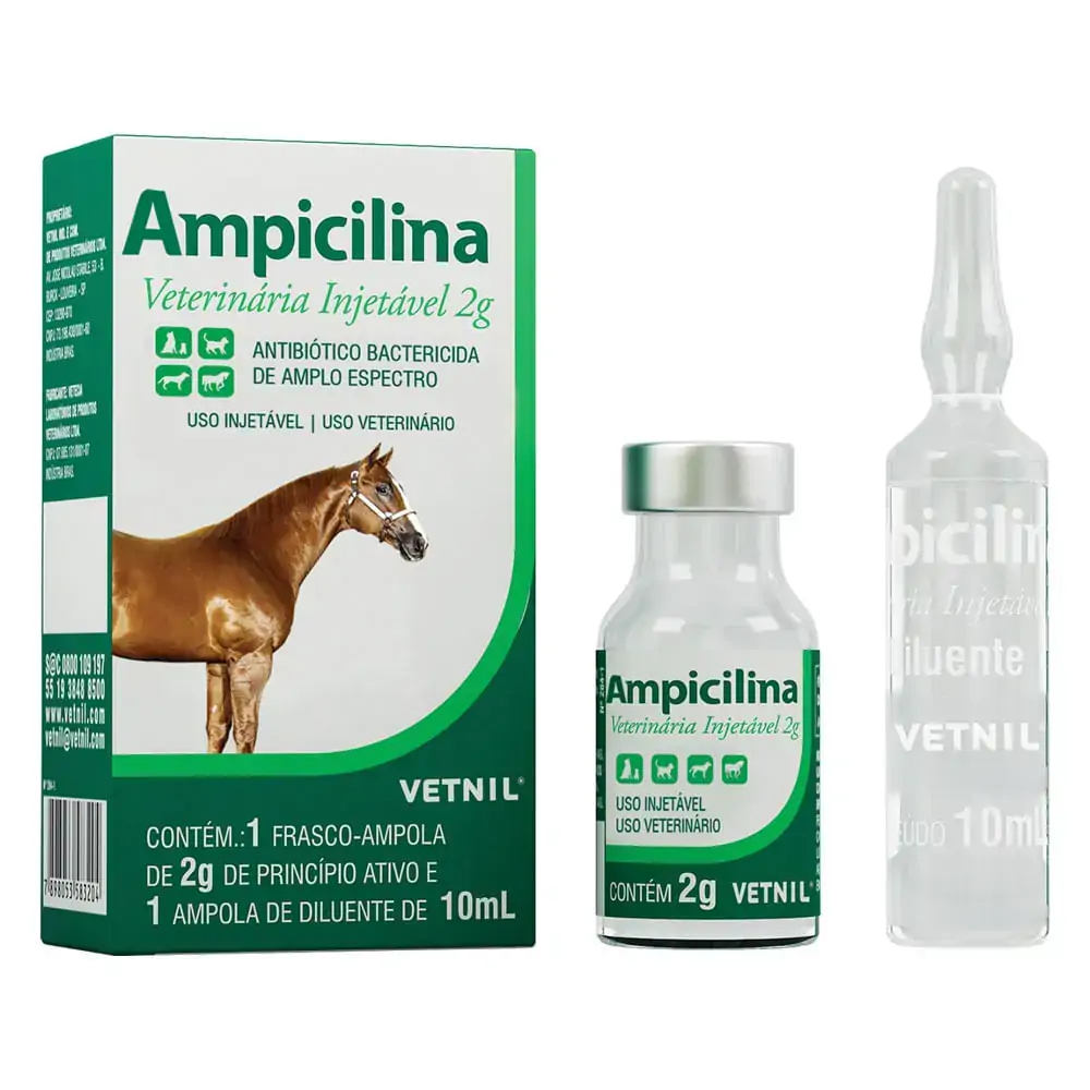 Ampicilina Injetável 2 g Univet