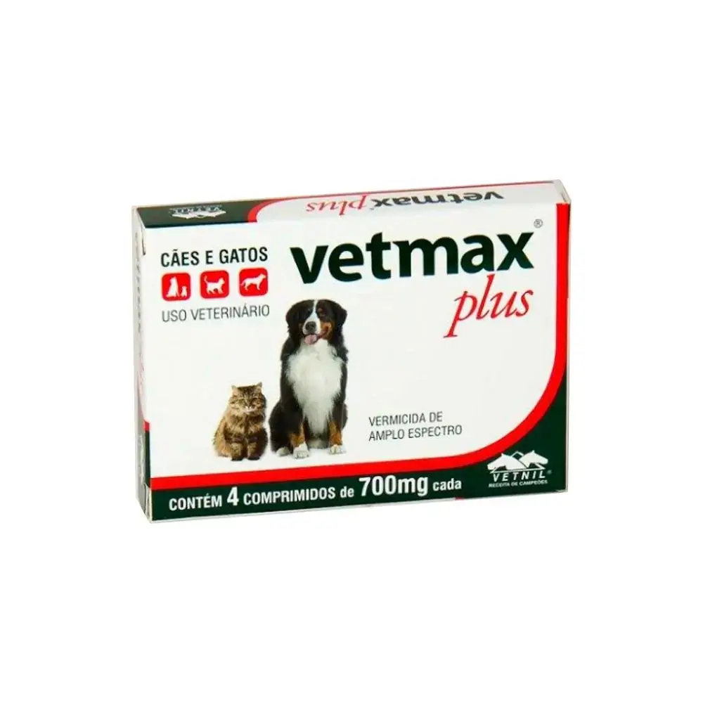 Vermífugo Vetmax Plus Comprimido Vetnil 700mg