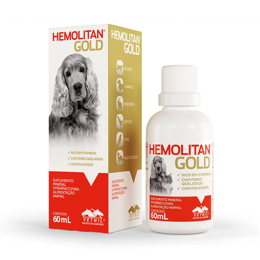 Suplemento Hemolitan Gold Vetnil 60ml