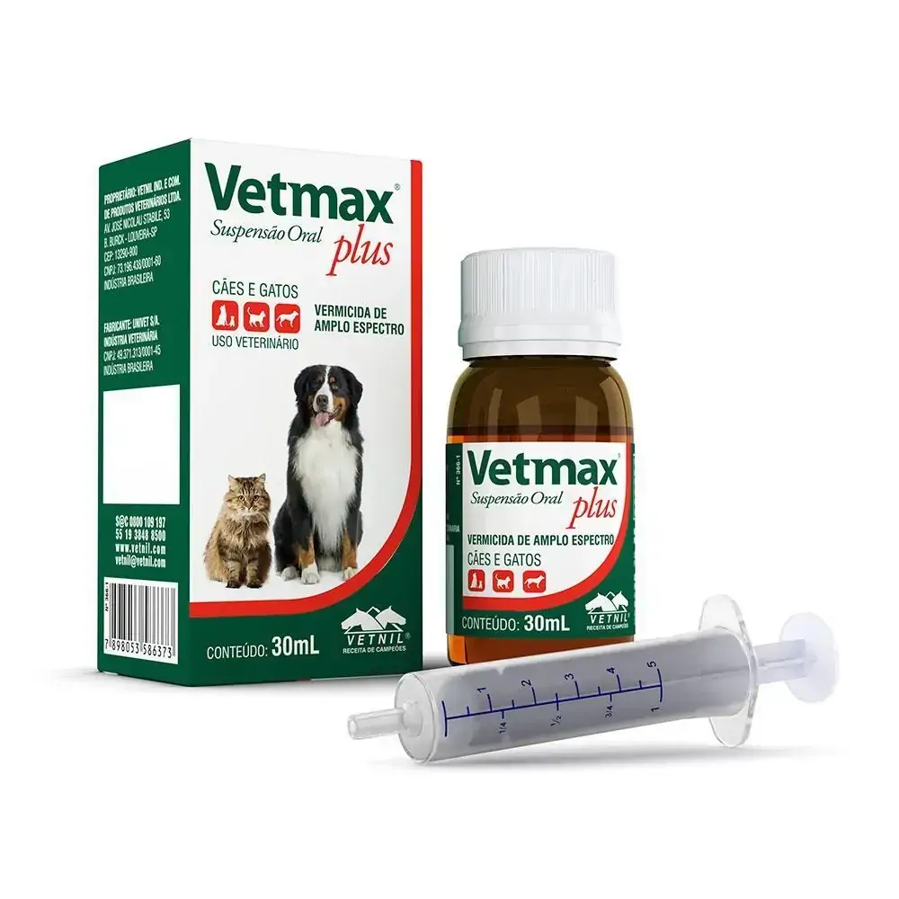Vermífugo Vetmax Plus Vetnil 30ml