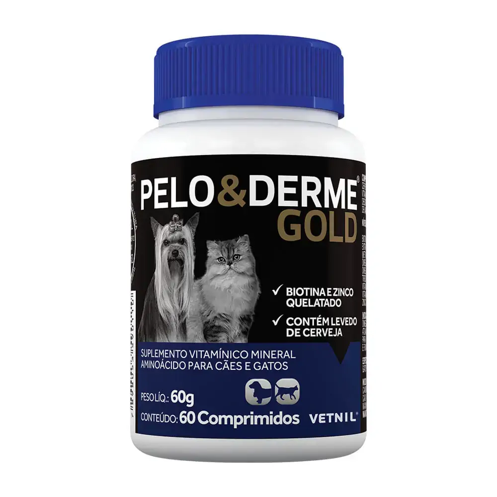 Pelo e Derme Gold Vetnil 60 Comprimidos
