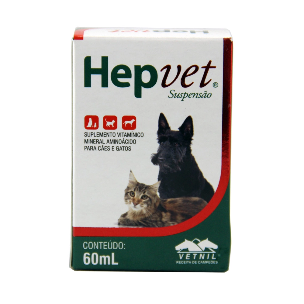 Suplemento Hepvet Suspensão Vetnil 60ml