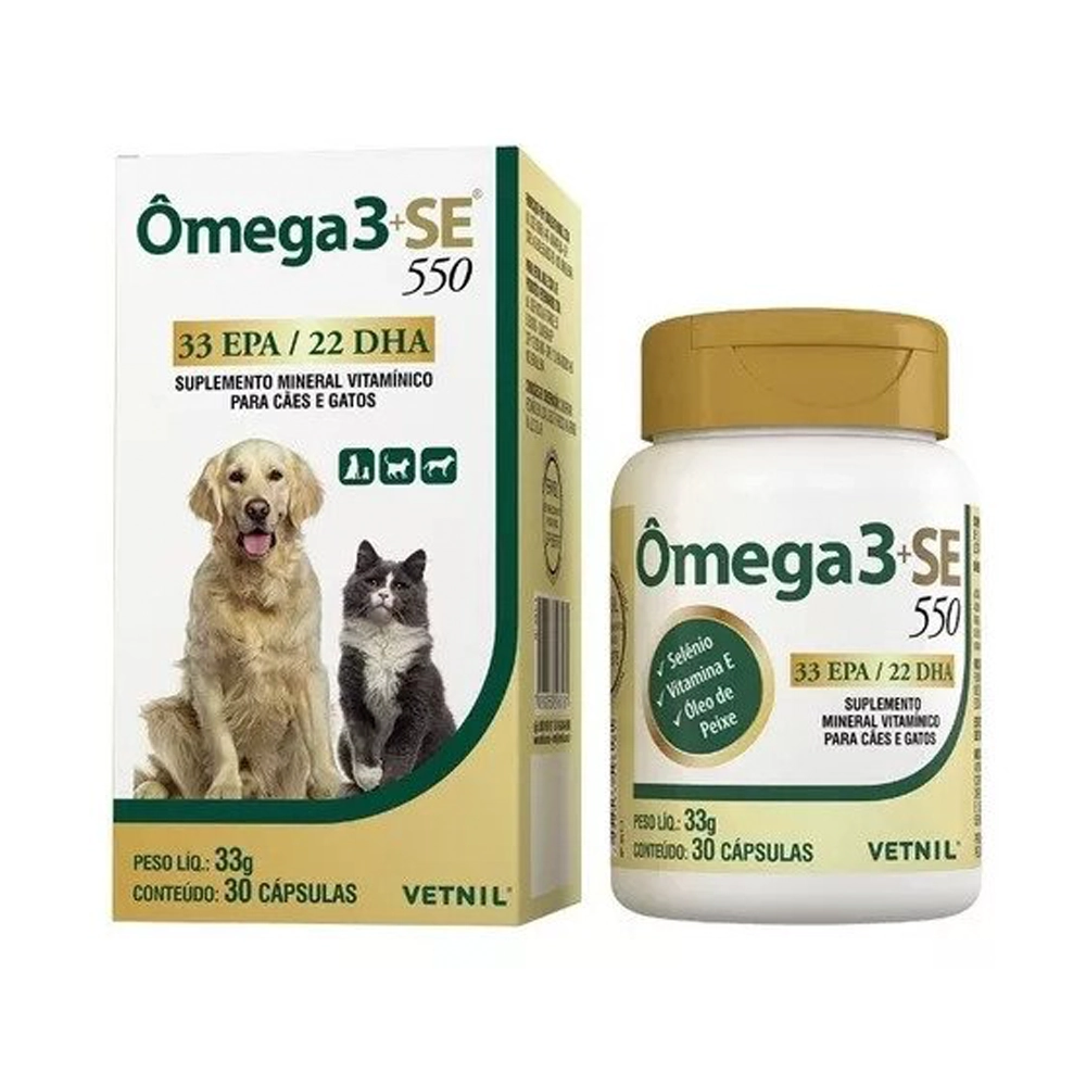 Suplemento Ômega3+SE 550 Vetnil